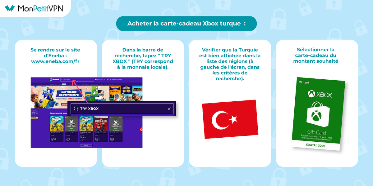 Acheter carte cadeau Xbox turque pour des jeux pas chers