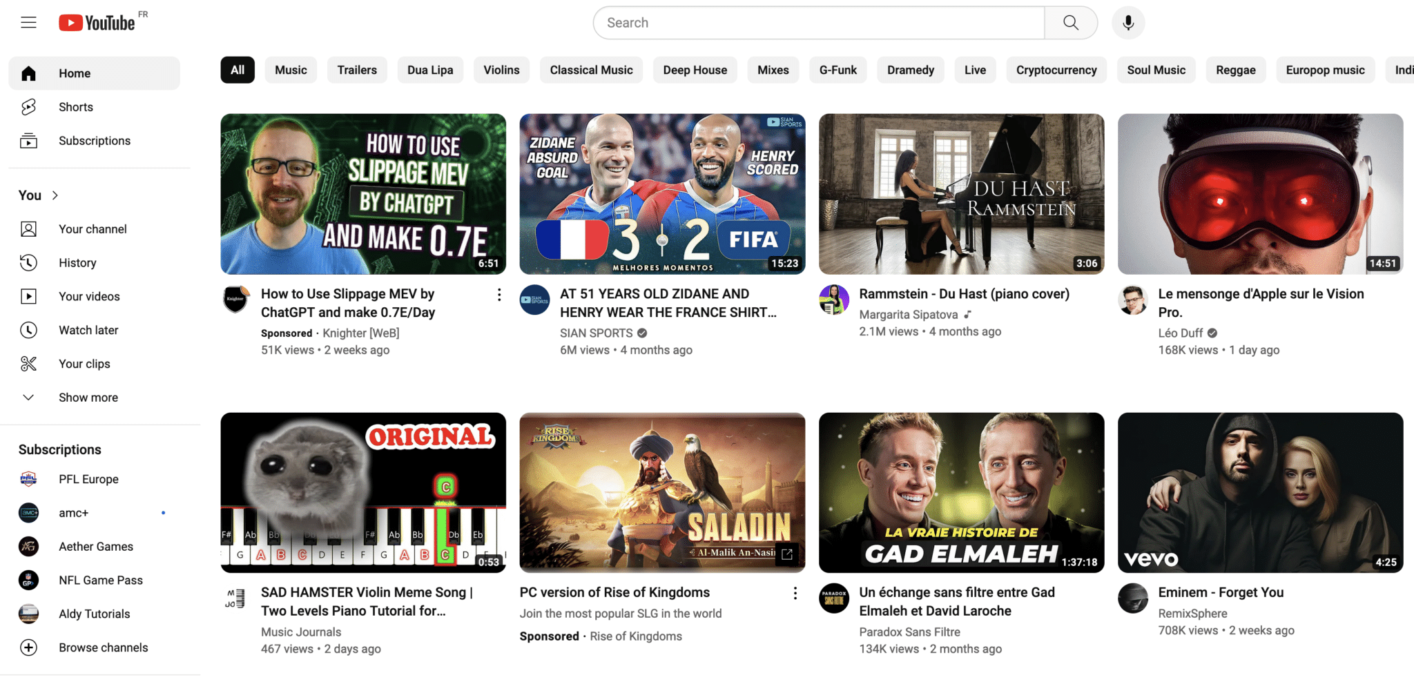 YouTube sans pub