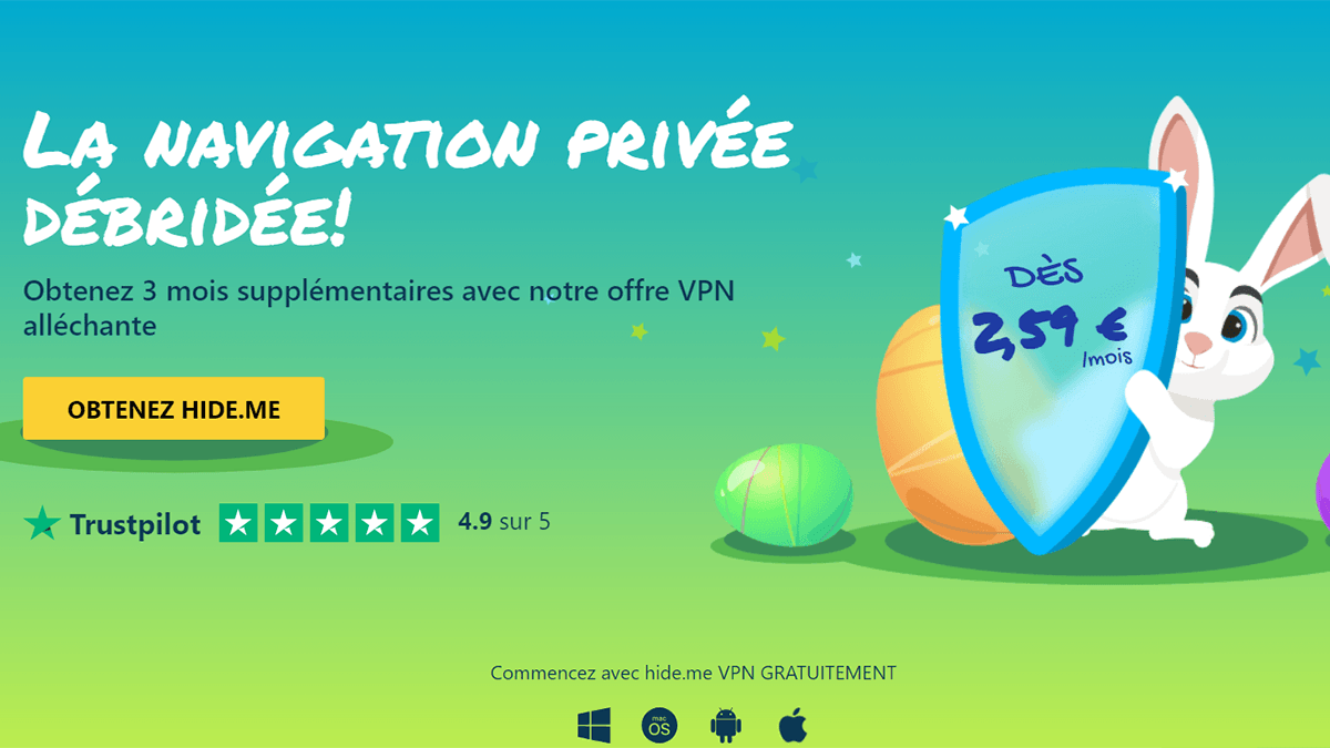 HideMe VPN en promotion