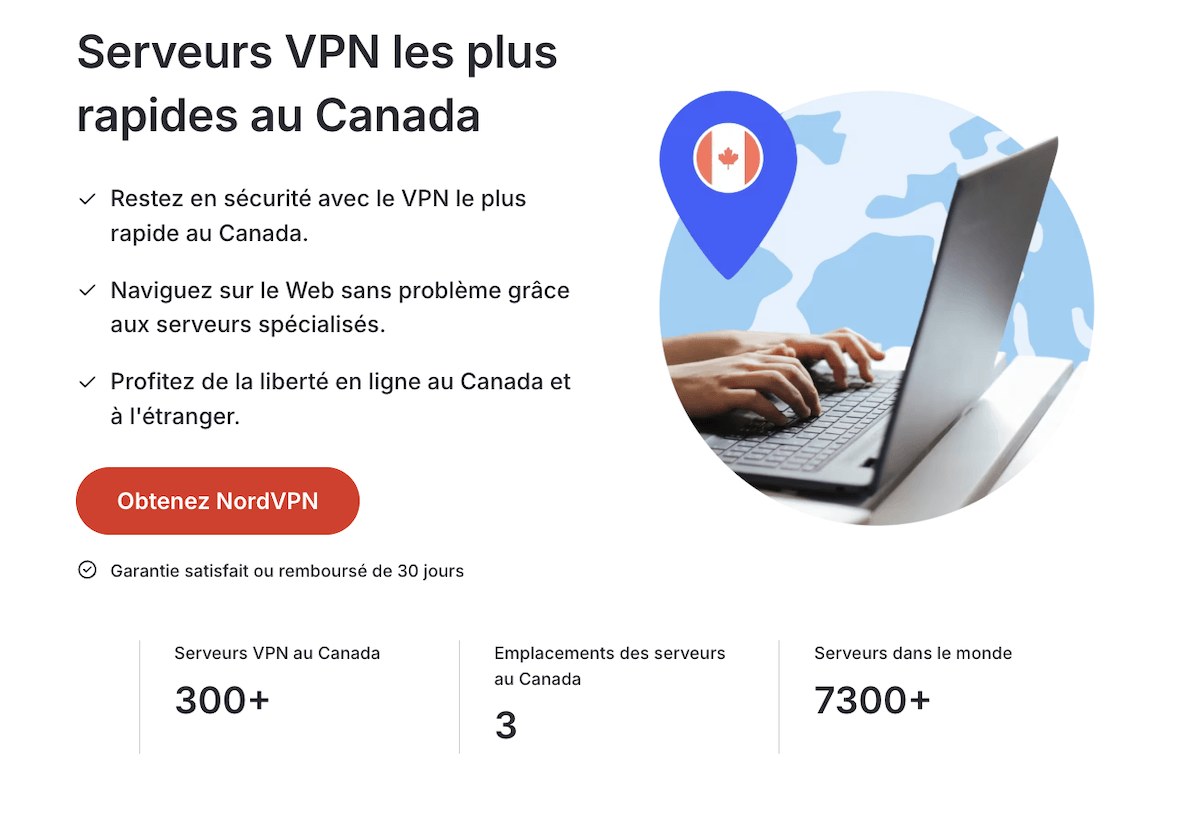 NordVPN pour le Canada L'offre de NordVPN pour profiter du adresse IP canadienne