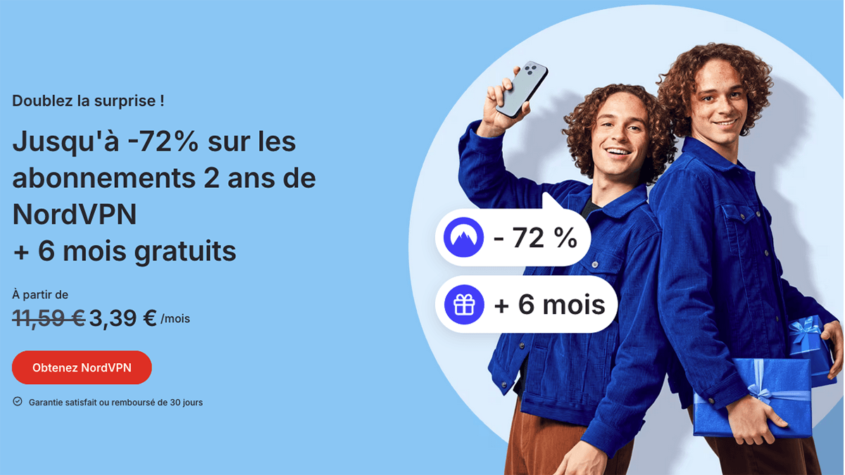 Abonnement de deux ans NordVPN menace anti protection