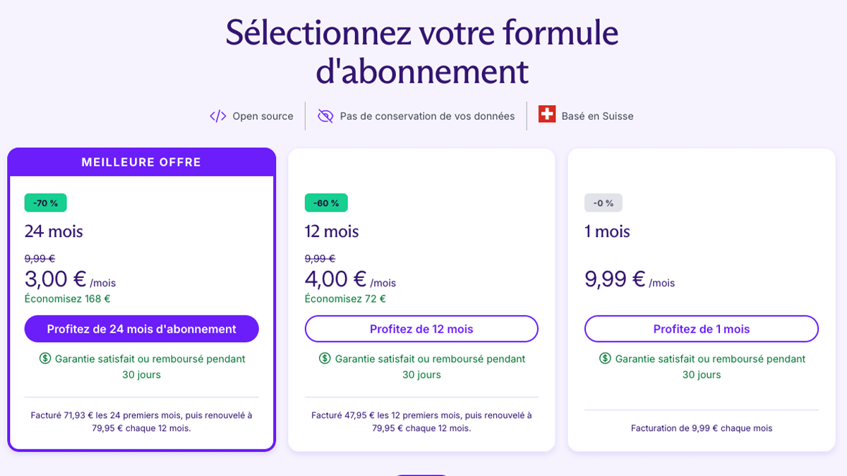 VPN en promo Proton Proton VPN abonnement pas cher