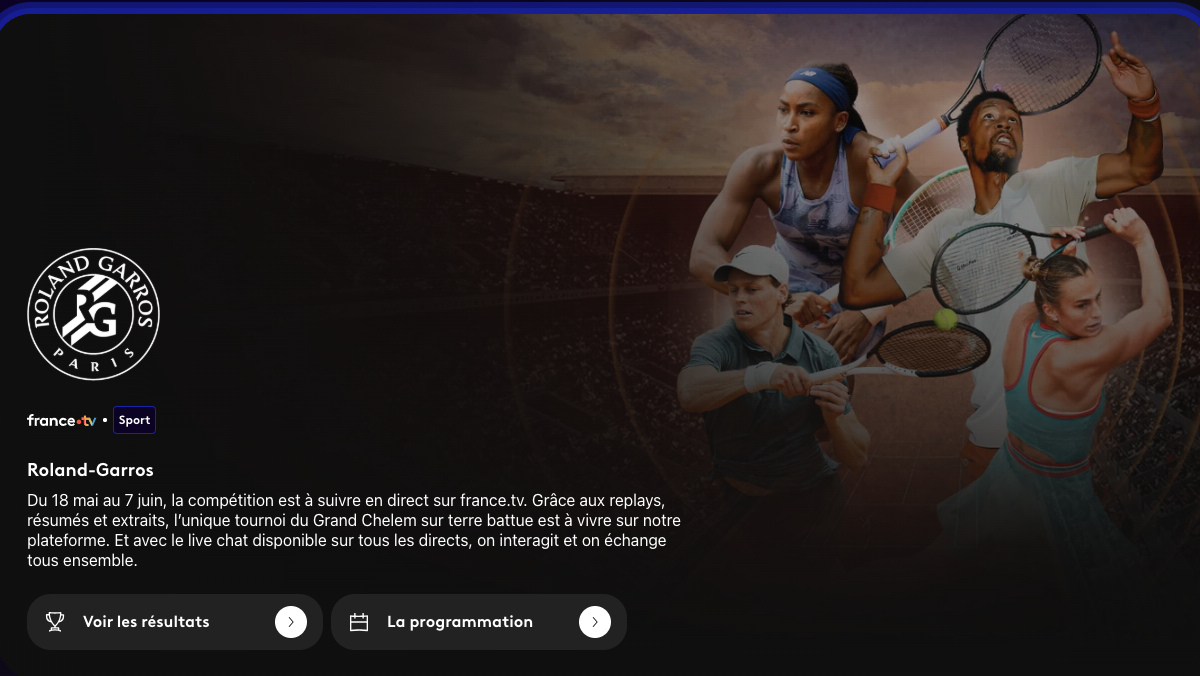France TV streaming Roland Garros sur France TV