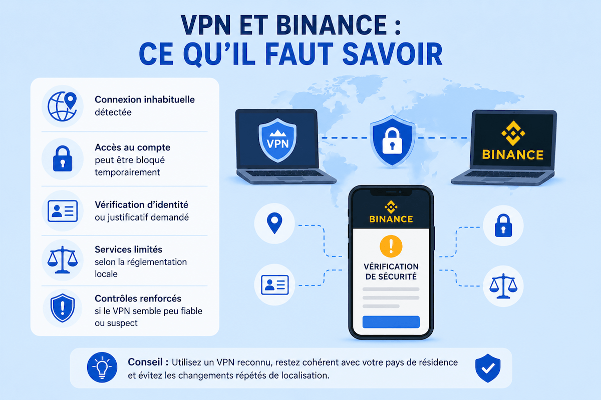 VPN et Binance Attention à l'utilisation d'un VPN avec Binance