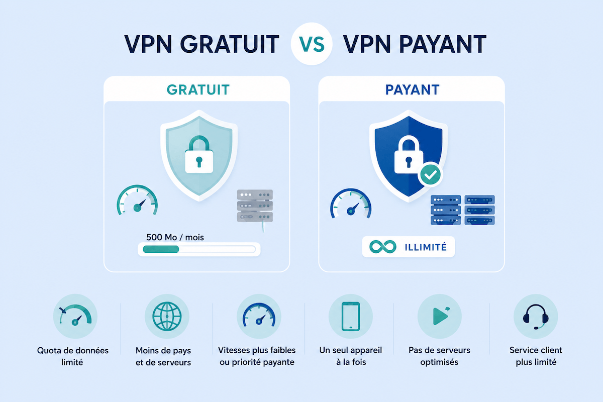 VPN gratuit vs payant Les différence entre un VPN gratuit et un VPN payant