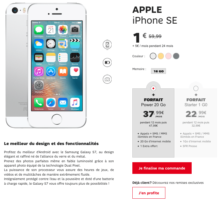 Vente flash Apple chez SFR : iPhone 7, iPhone 7 Plus et ...
