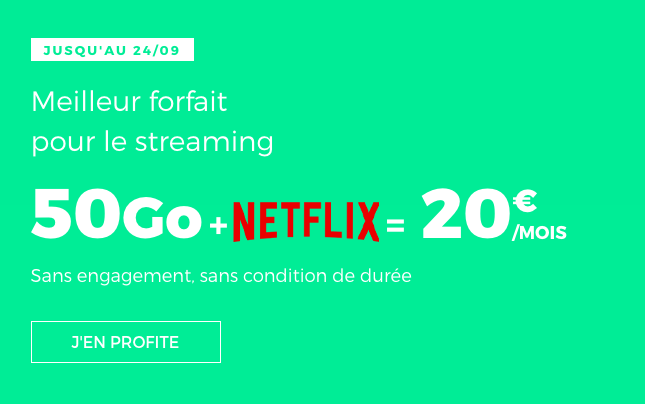 le forfait 50 Go de RED by SFR avec Netflix