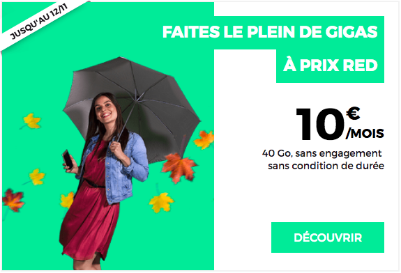 Le forfait 40 Go de RED by SFR.