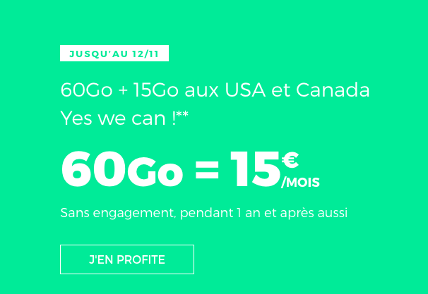 L'offre RED 60 Go.