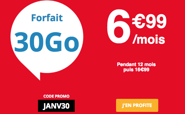 Promotion Auchan Télécom avec 30 Go de data. 