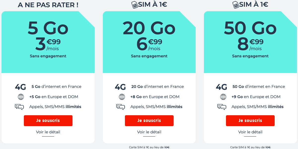 Forfait mobile : 50 Go de 4G pour moins de 5 euros par mois, qui