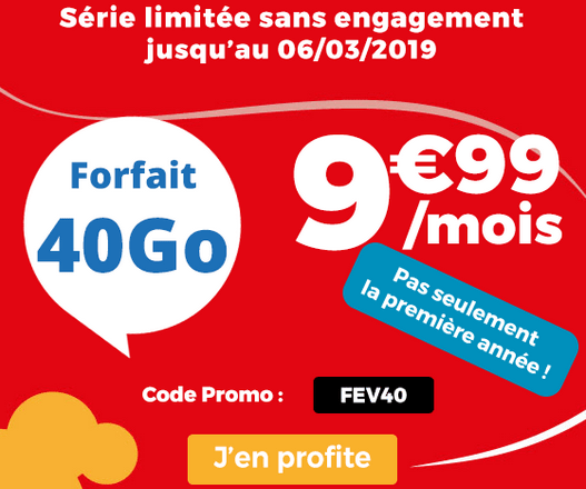 Forfait mobile en promotion chez Auchan Télécom grâce à un code promo. 
