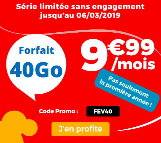 Le forfait sans engagement de Auchan Telecom.