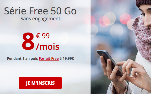 Promotion forfait mobile en promotion 1 an chez Free mobile. 