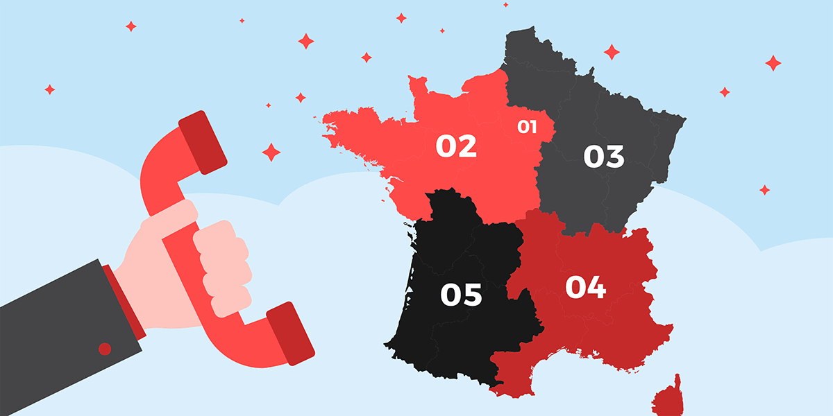 Indicatifs numéros de téléphone en France