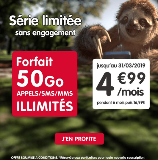 Le bon plan du moment : forfait pas cher à moins de 5€ chez NRJ Mobile et 50 Go de 4G.