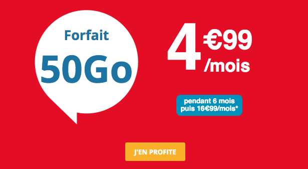 Promotion forfait sans engagement Auchan Telecom. 