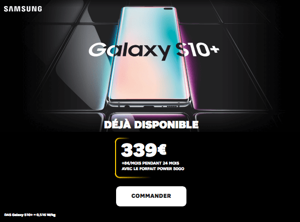 Samsung Galaxy S10e et iPhone XR pas chers avec forfait subventionné. 