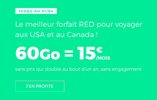 le forfait à 15€ de RED by SFR.