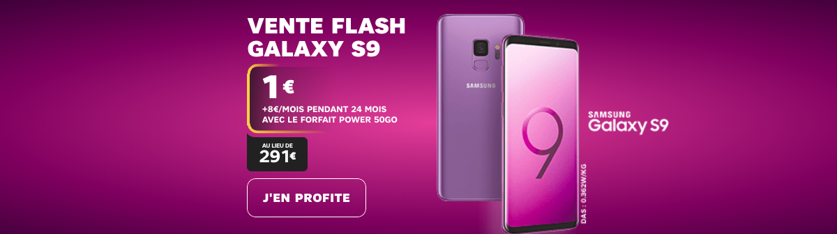 SFR : vente flash sur le Samsung Galaxy S9.