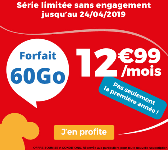 Le forfait 4G en promotion chez Auchan Telecom