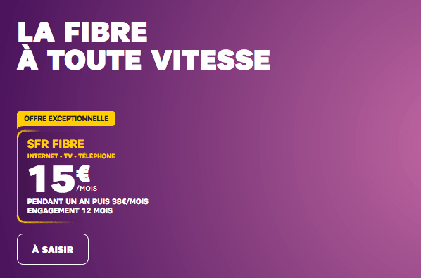 Box internet fibre optique en promo chez SFR.