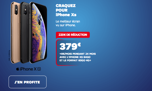 iPhone XS promotion chez SFR pour French Days.