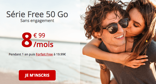 Free mobile forfait 4G promotion renouvelée.