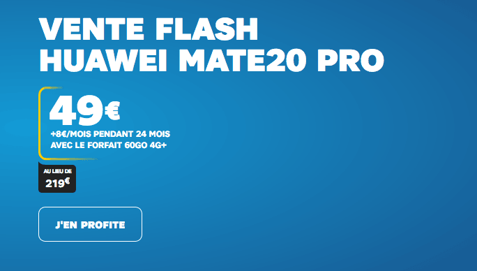 Promo SFR Huawei Mate 20 Pro.