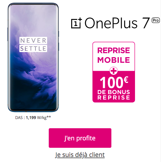 Le One Plus 7 Pro avec Bouygues Telecom