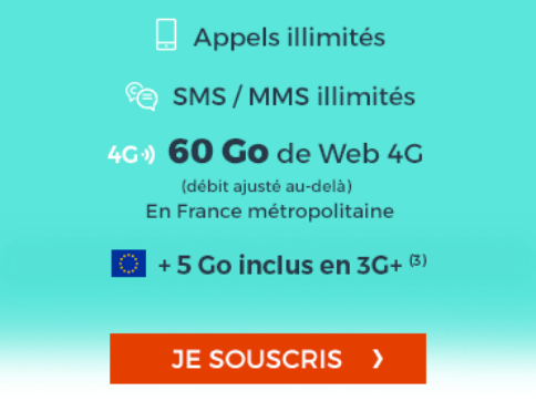 promotion cdiscount mobile forfait 4G pas cher.