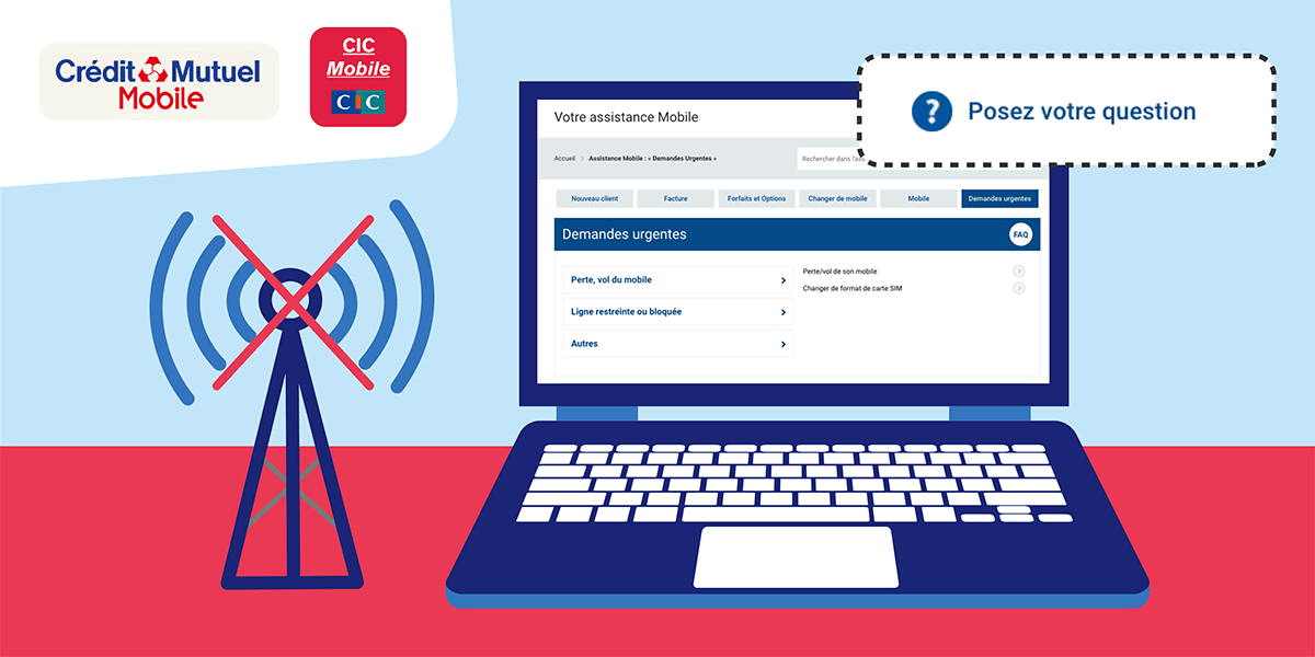 Problème réseau CIC Credit Mutuel Mobile