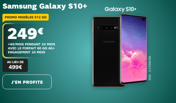 Promotion Samsung Galaxy S10+ pas cher SFR.