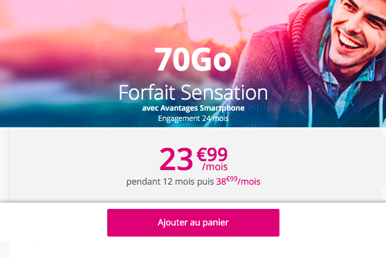 Le forfait Sensation 70 Go de Bouygues Telecom
