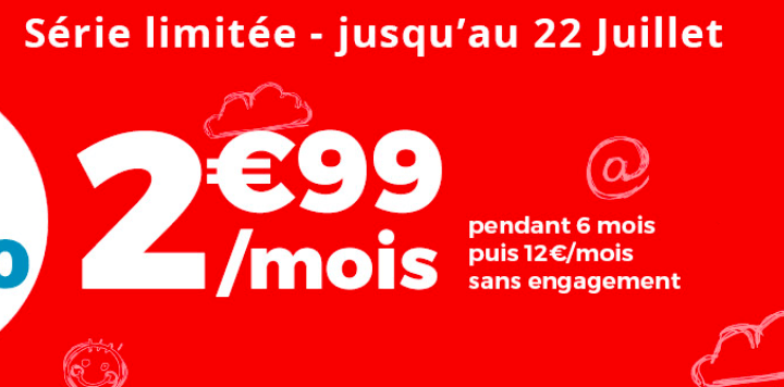 le forfait en promo à 2,99€ de Auchan Telecom