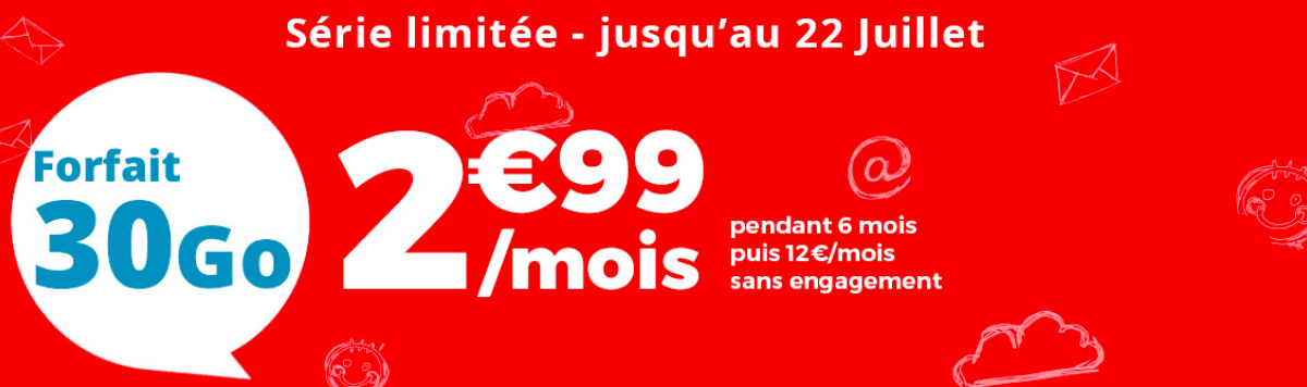 le forfait en promo à 2,99€ de Auchan Telecom