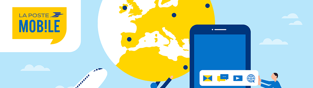 Carte sim prépayée La Poste Mobile Internationale 10€ de crédit inclus
