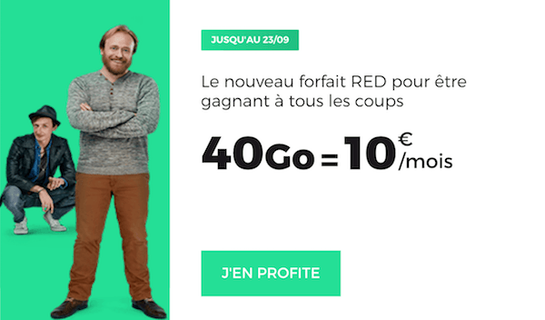 Le forfait 4G en promotion de RED by SFR