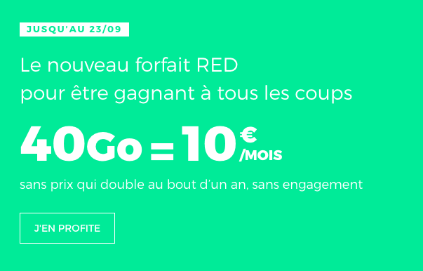 le forfait à 10€ de RED by SFR