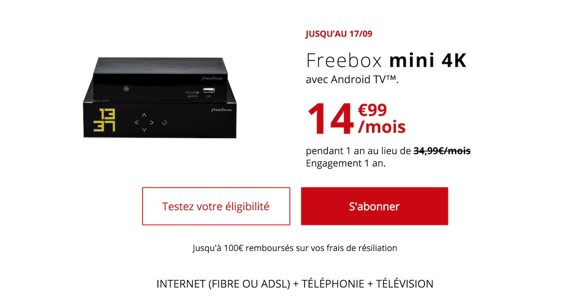 Les promotions continuent sur la Freebox mini 4K