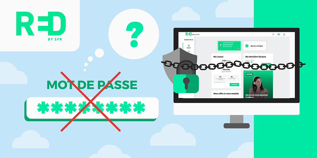 Que faire identifiants perdus espace client RED by SFR.