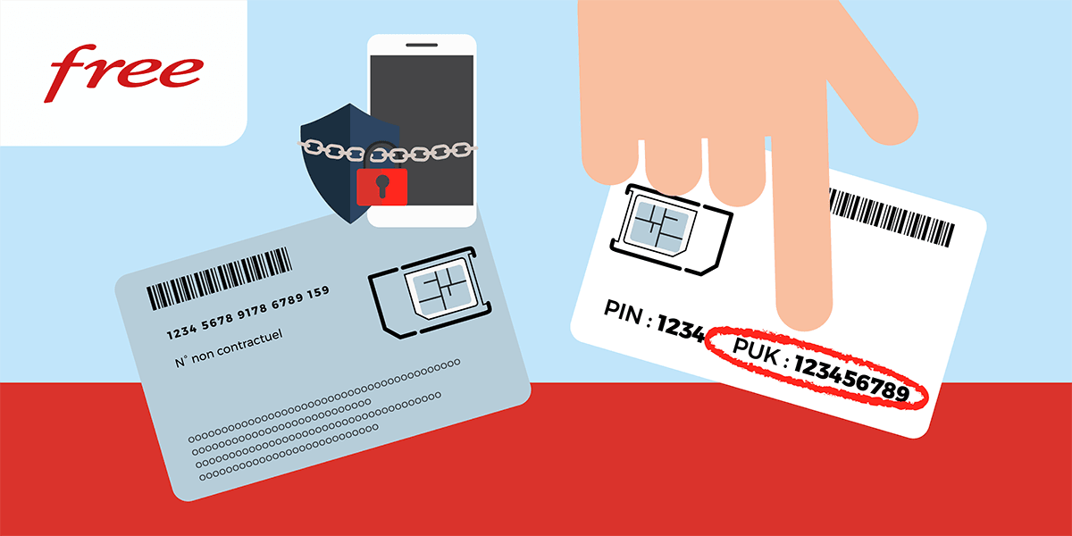 Code PUK support carte SIM Free.