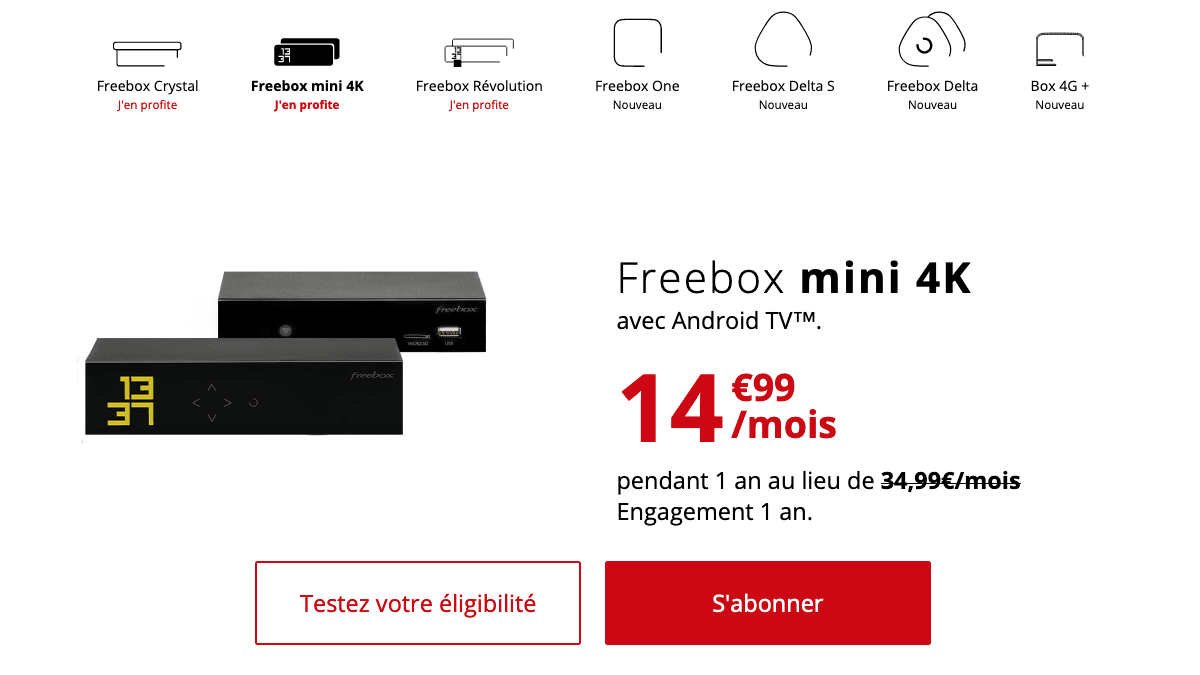 freebox mini 4k promo