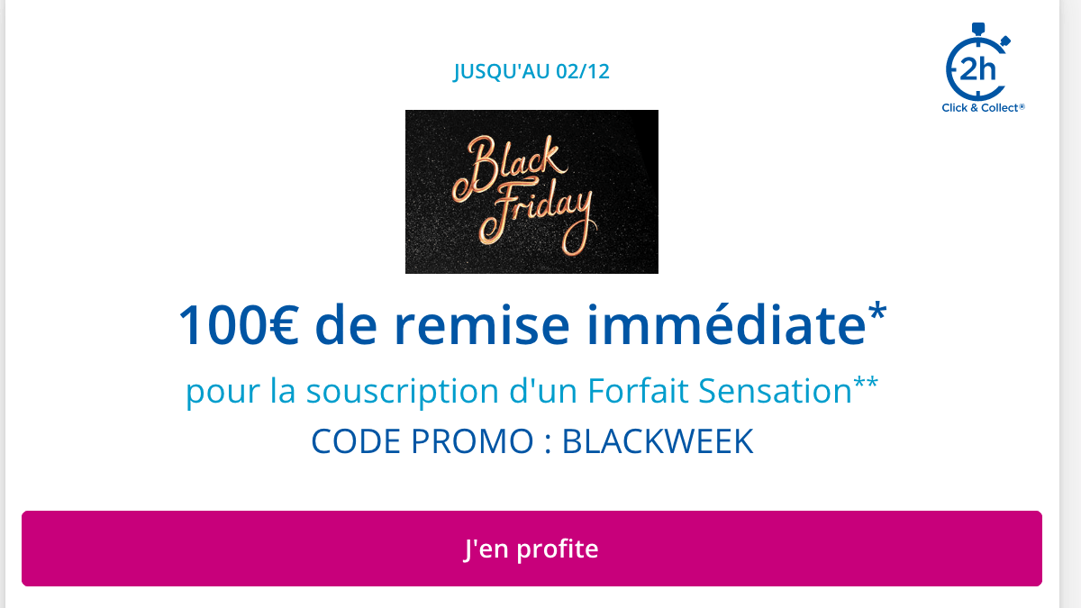 Promo Black Friday Bouygues Telecom. 