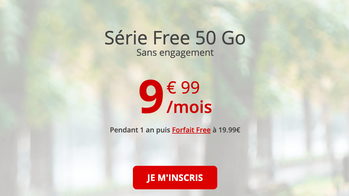 La série spéciale de Free pour un forfait 50 Go en promotion