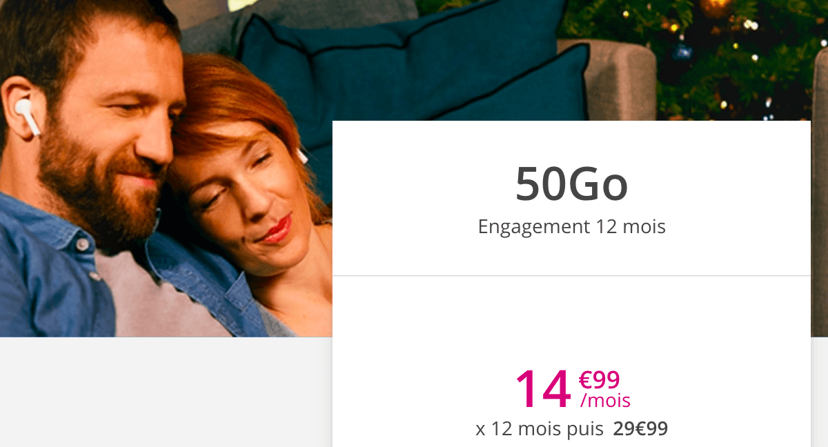 Le forfait 50 Go de Bouygues Telecom à 14,99€/mois 