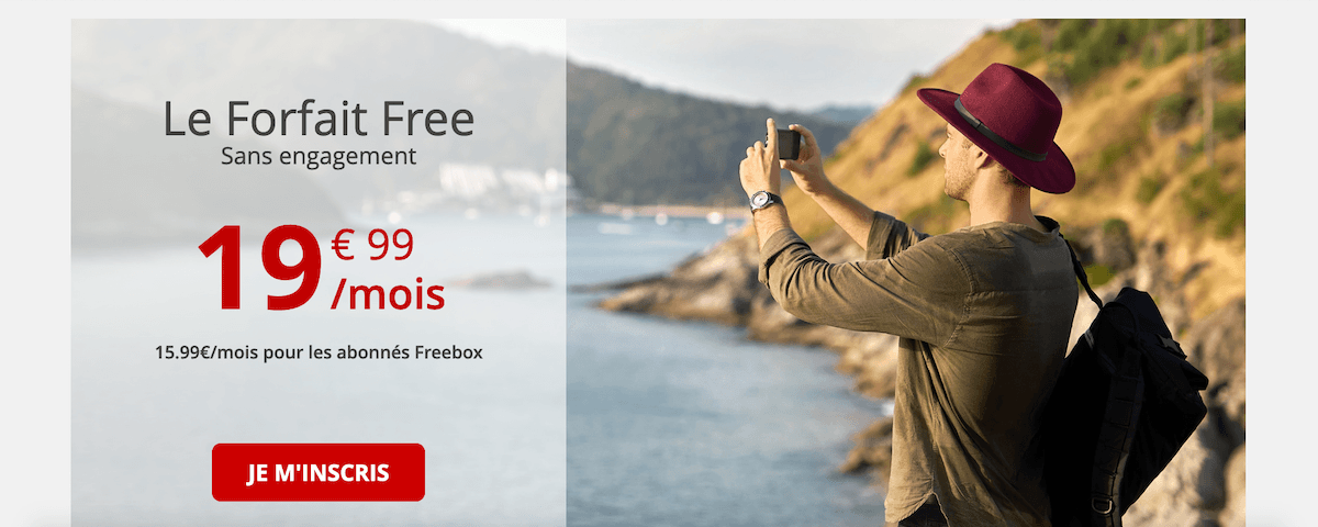 Free mobile offre une promotion sur son forfait sans engagement à 19,99€ par mois