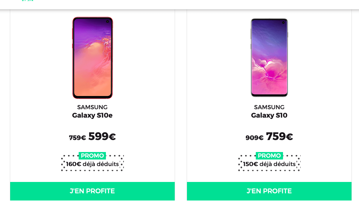 Samsung galaxy S10 pas cher RED by SFR.