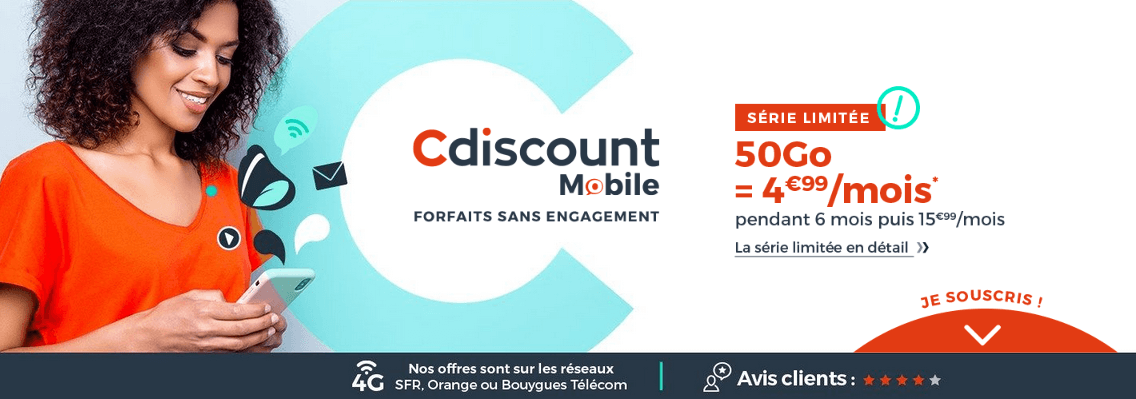 forfait 4G Cdiscount Mobile