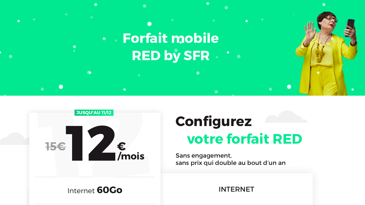 Le forfait Red by SFR a augmenté de 2€ en cette fin d'année.